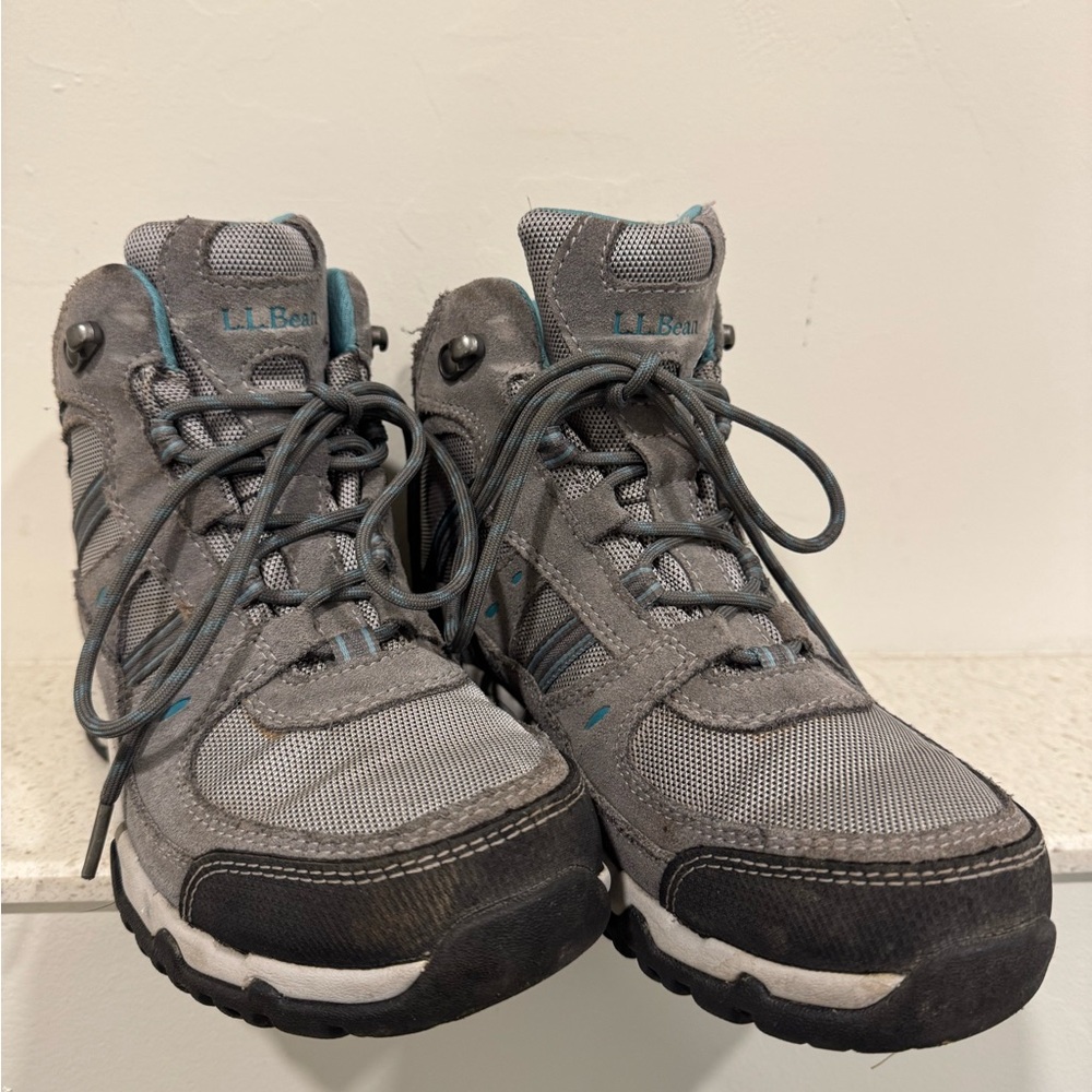 Women’s 7 L.L. Bean Trail Model 4 Hiking Boot Grey/Teal